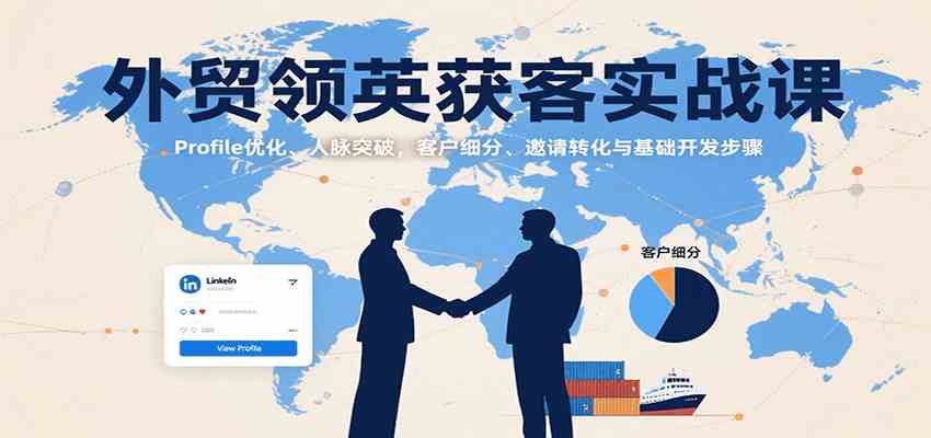 外贸领英获客实战课:Profile优化、人脉突破,客户细分、邀请转化与基础开发步骤