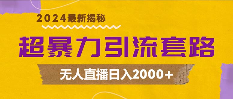 （12800期）超暴力引流套路，无人直播日入2000 
