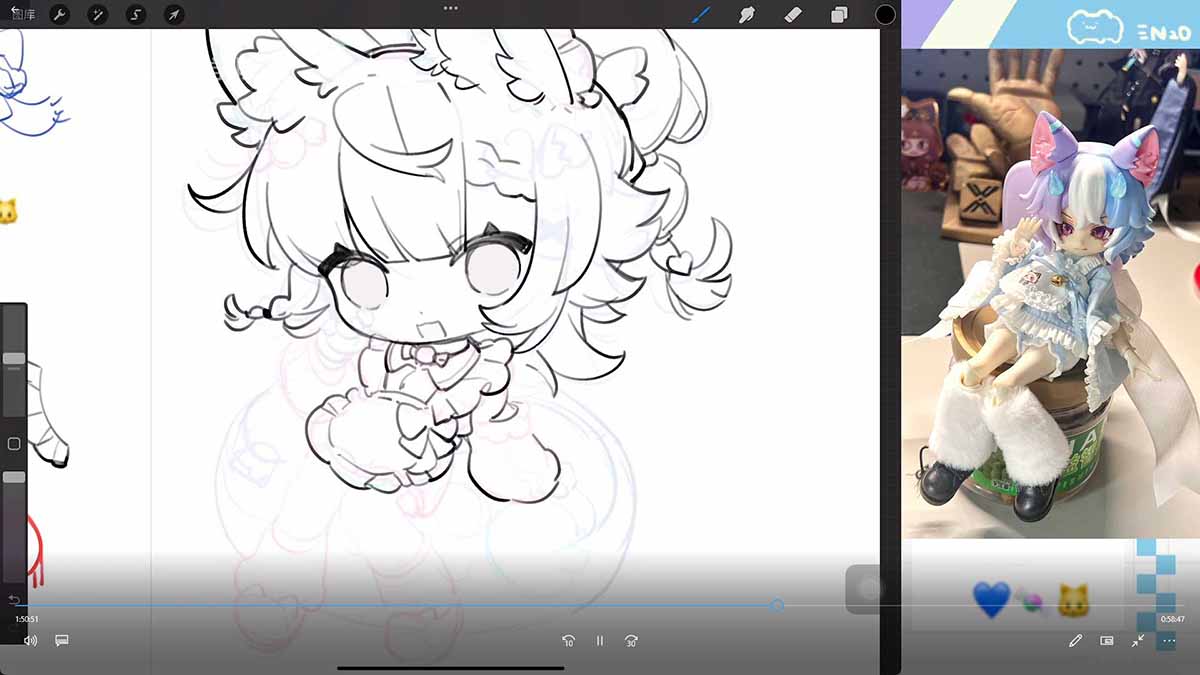 零基础学Q版立绘:从头身比例到服装细化,掌握让角色又可爱又有设计感的核心技法