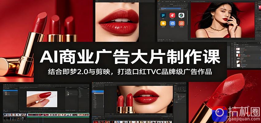 AI商业广告大片制作课：结合即梦2.0与剪映，打造口红TVC品牌级广告作品
