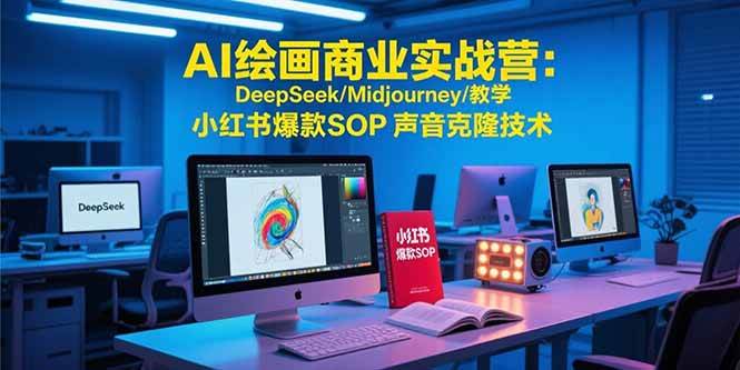 (15460期)AI绘画商业实战营:DeepSeek/Midjourney/教学 小红书爆款SOP 声音克隆技术