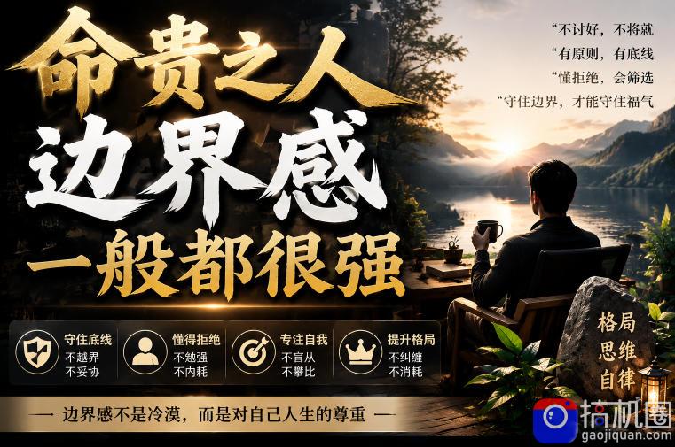 付费文章：命贵之人，边界感一般都很强