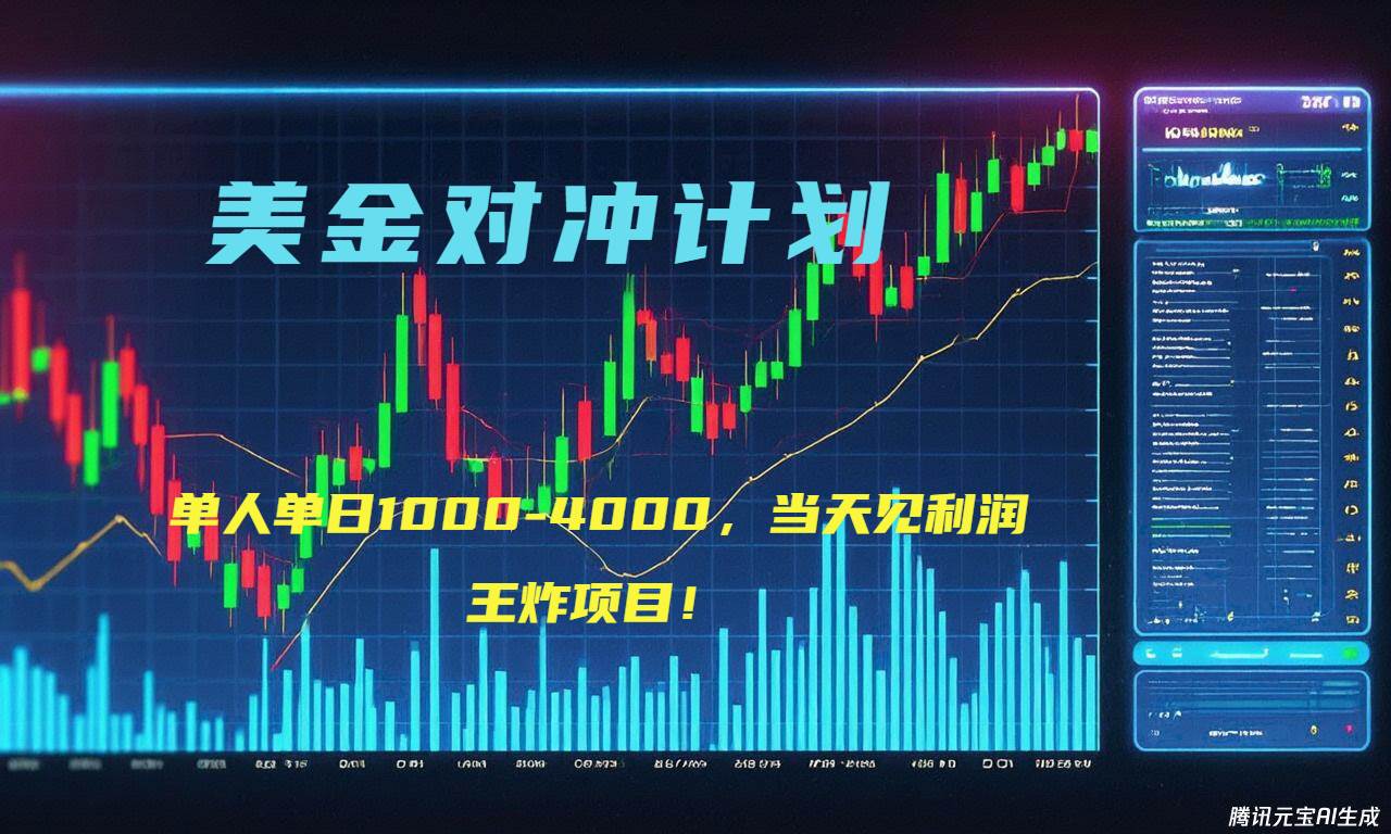 (15333期)2025年最暴力项目“美金先登计划”最新最强对冲战法,每日实际收益1K-4K