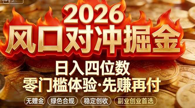 （17631期）2026美金对冲套利，无赠金对冲策略保驾护航，低门槛易上手实操。单人单日收益2000 