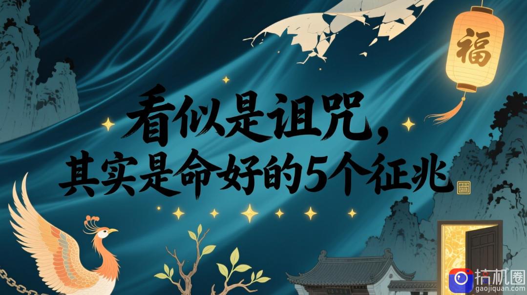 付费文章：看似是诅咒，其实是命好的5个征兆