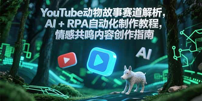(15174期)YouTube动物故事赛道解析,AI RPA自动化制作教程,情感共鸣内容创作指南