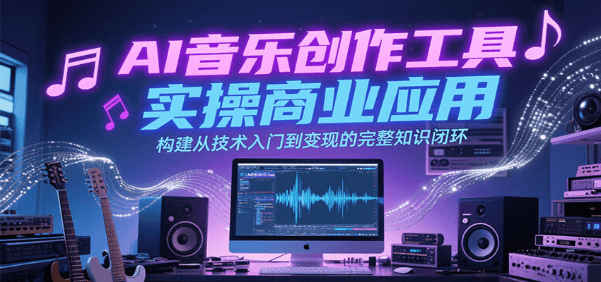 AI音乐创作工具实操商业应用,构建从技术入门到变现的完整知识闭环