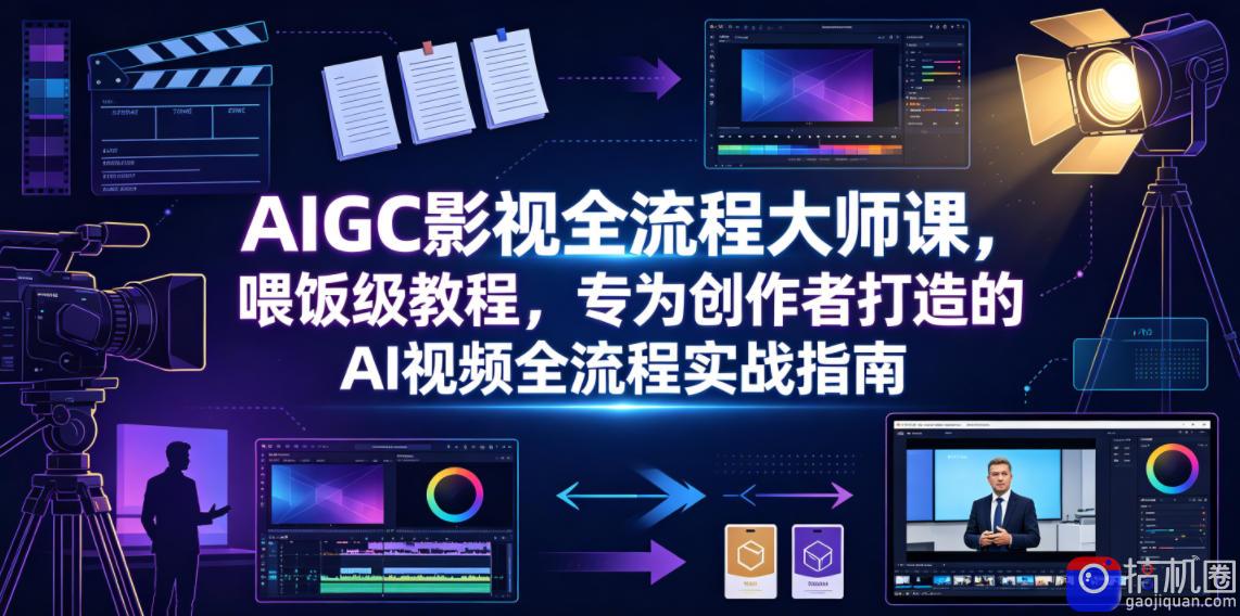 AIGC影视全流程大师课,喂饭级教程,专为创作者打造的AI视频全流程实战指南