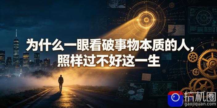 付费文章：为什么一眼看破事物本质的人，照样过不好这一生