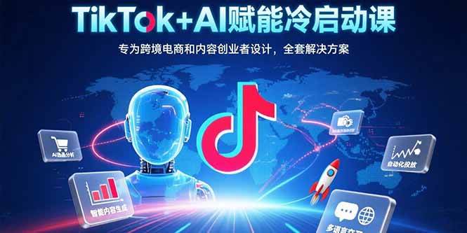 （15561期）TikTok AI赋能冷启动课：专为跨境电商和内容创业者设计，全套解决方案