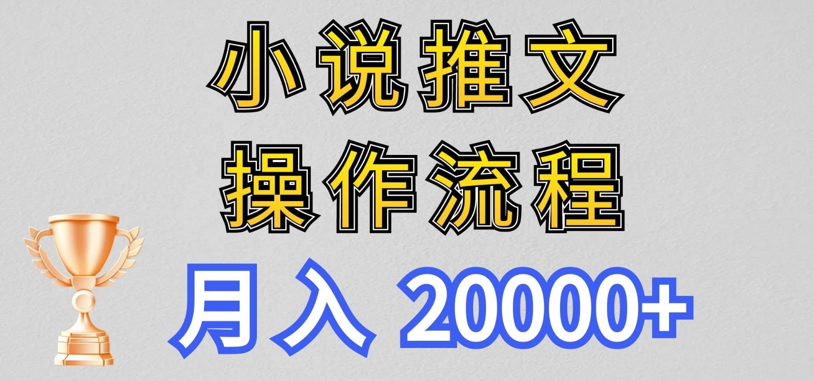 最新玩法，小说推文项目操作流程，月入20000 