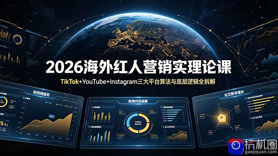 2026海外红人营销实理论课：TikTok YouTube Instagram三大平台算法与底层逻辑全拆解
