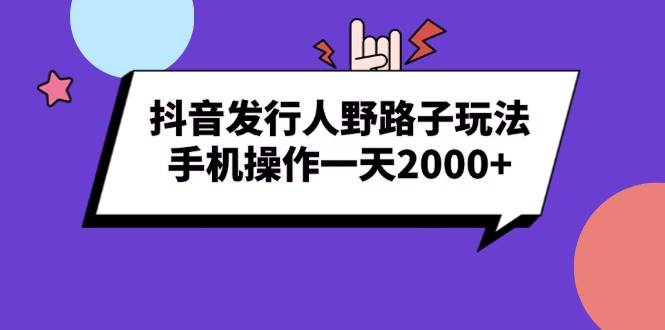 （13657期）抖音发行人野路子玩法，手机操作一天2000 