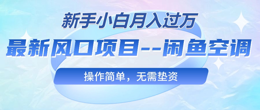 (10767期)最新风口项目—闲鱼空调,新手小白月入过万,操作简单,无需垫资
