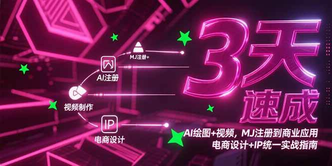 （15245期）3天速成AI绘图 视频，MJ注册到商业应用，电商设计 IP统一实战指南