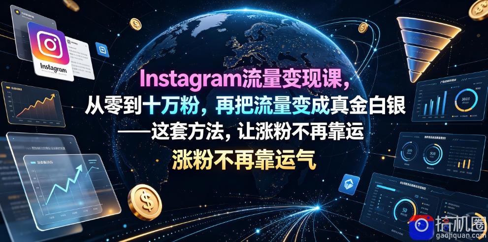 Instagram流量变现课,从零到十万粉,再把流量变成真金白银——这套方法,让涨粉不再靠运气【原创双语字幕】