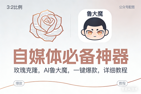(17170期)玫瑰克隆神器,ai鲁大魔,自媒体必备工具,一键爆款神器,详细教程。