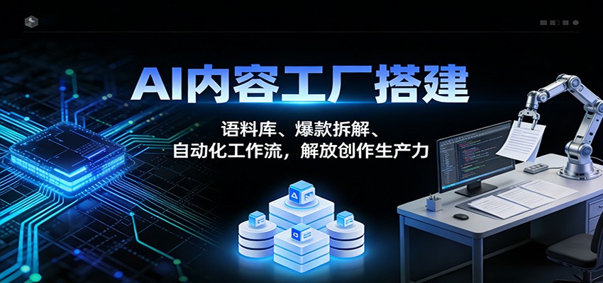 AI内容工厂搭建:语料库、爆款拆解、自动化工作流,解放创作生产力