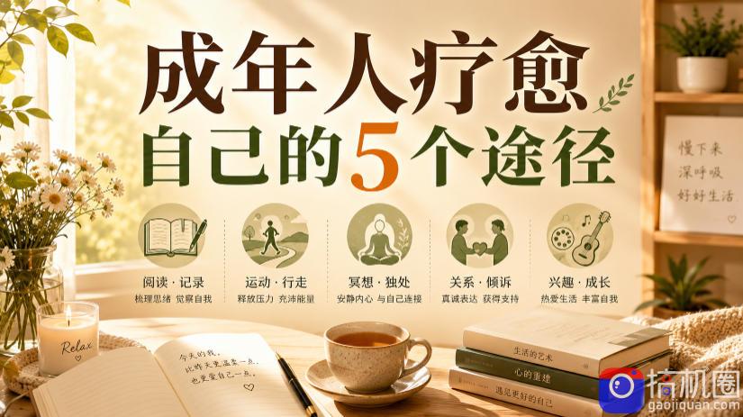 付费文章:成年人疗愈自己的5个途径