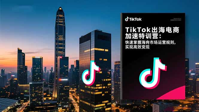 TikTok出海电商加速特训营：快速掌握海外市场运营规则，实现高效变现
