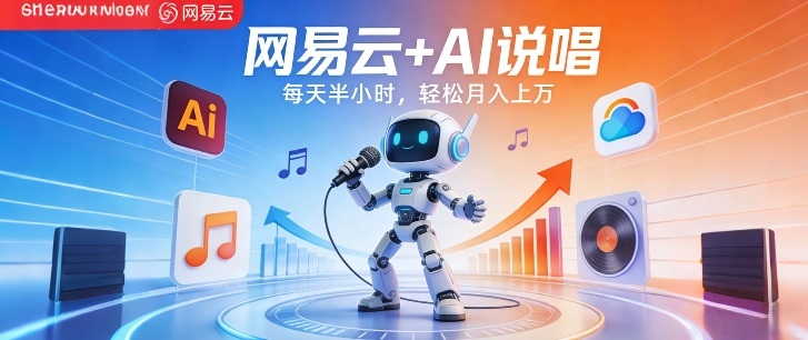 网易云 AI说唱，每天半小时，AI内容创作 流量变现，轻松月入1W