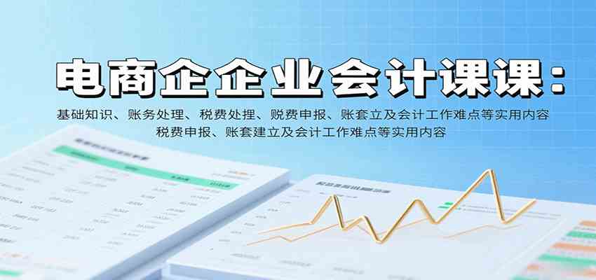 电商企业会计课:基础知识、账务处理、税费申报、账套建立及会计工作难点等实用内容