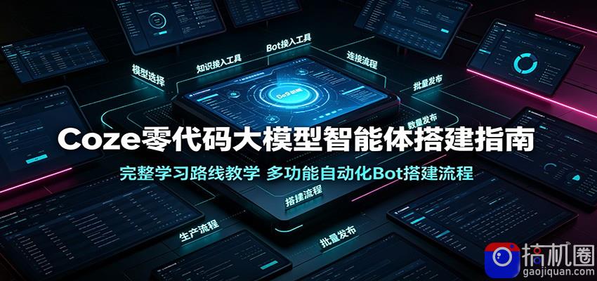 Coze零代码大模型智能体搭建指南：完整学习路线教学，多功能自动化Bot搭建流程
