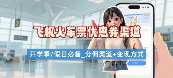 学生党必看！机票火车票优惠券申请渠道   项目打法，开学季节日速存