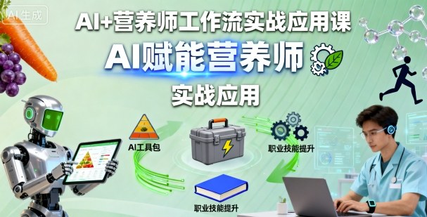 AI 营养师工作流实战应用课，AI赋能营养师
