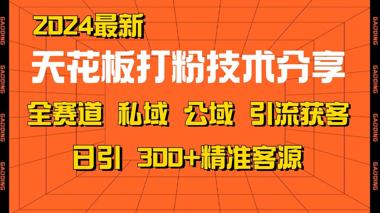 天花板打粉技术分享，野路子玩法 曝光玩法免费矩阵自热技术日引2000 精准客户