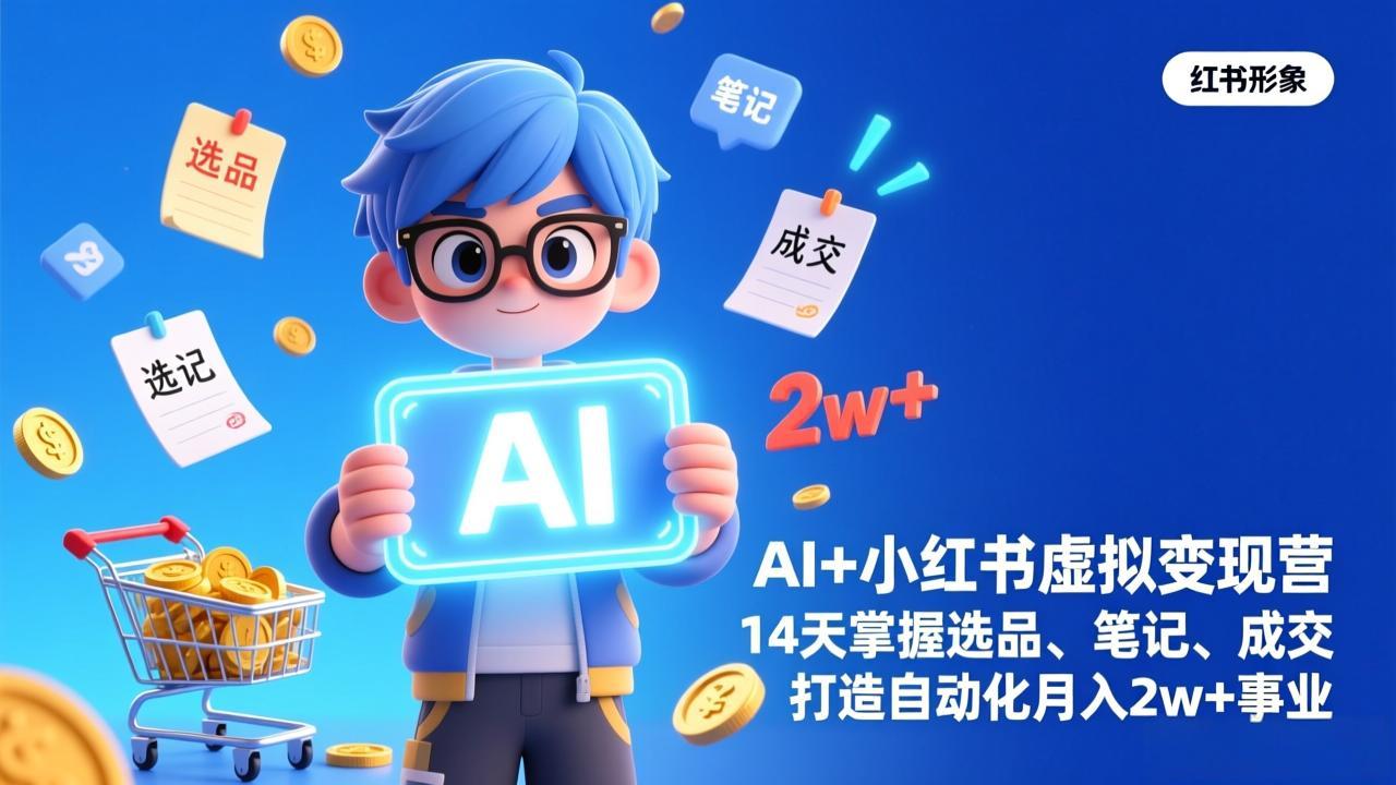 AI 小红书虚拟变现营(完结