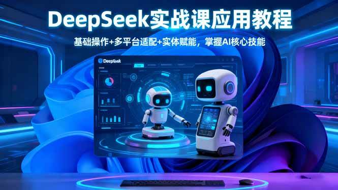 （16391期）DeepSeek实战课应用教程、基础操作 多平台适配 实体赋能，掌握AI核心技能