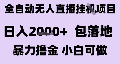 最新全自动抖音无人直播挂G项目,日入2k 包落地暴力撸金,小白可做【揭秘】