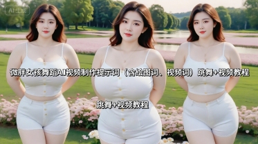微胖女孩舞蹈AI视频制作提示词（含绘图词、视频词） 跳舞 视频教程