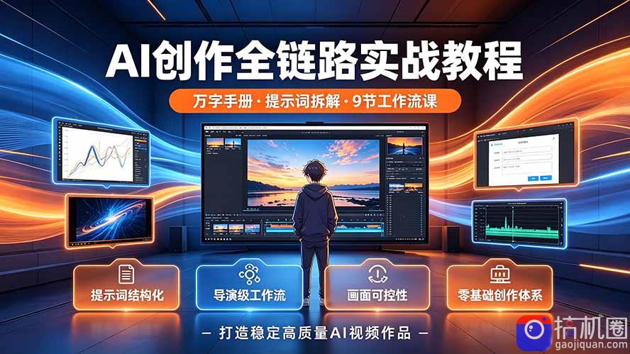 AI创作全链路实战教程｜万字手册·提示词拆解·9节工作流课，打造稳定高质量AI视频作品