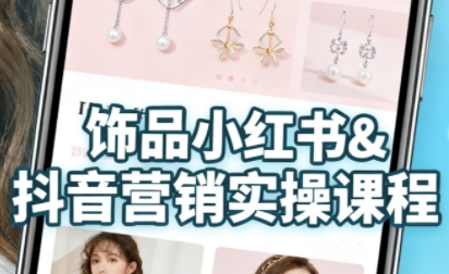 抖音 小红书饰品卖货：货源、开店、内容全教会，让新手快速掌握饰品线上营销全流程，轻松开启变现路