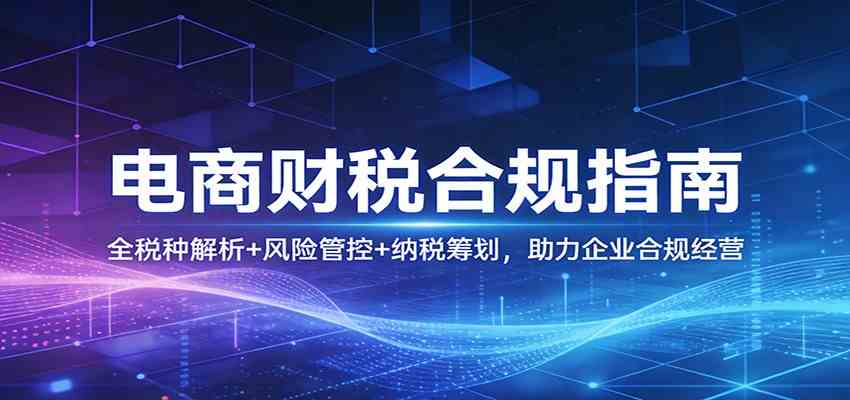 电商财税合规指南：全税种解析 风险管控 纳税筹划，助力企业合规经营