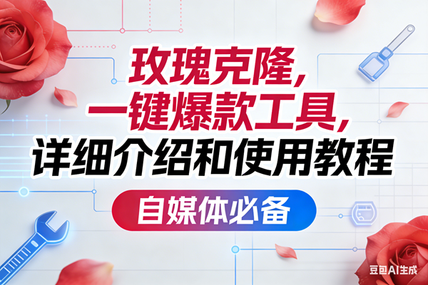 (16757期)玫瑰克隆,一键爆款工具详细介绍和使用教程,自媒体必备