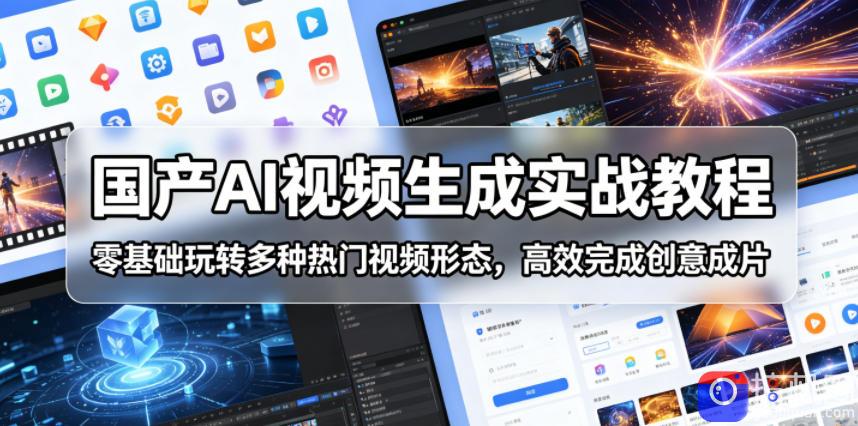 国产AI视频生成实战教程,零基础玩转多种热门视频形态,高效完成创意成片