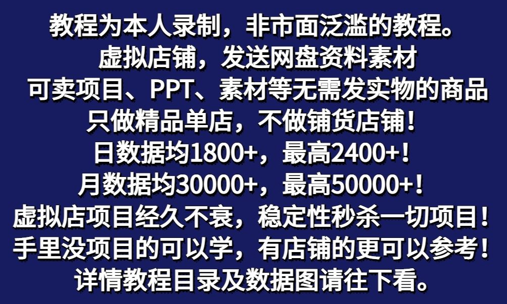 拼多多虚拟电商训练营月入50000 你也行，暴利稳定长久，副业首选