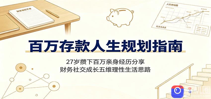 百万存款人生规划指南：27岁攒下百万亲身经历分享，财务社交成长五维理性生活思路