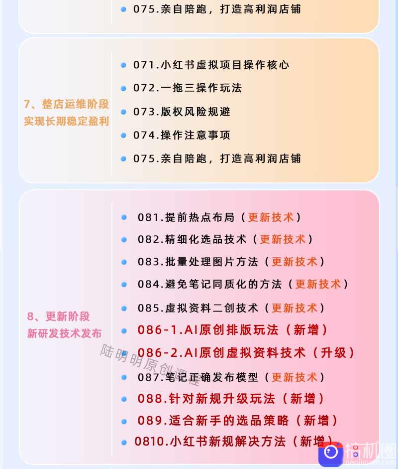 小红书虚拟项目特训班9.0，全面拥抱AI，批量产出原创PPT货源，单品/单店纯利润几万到几十W