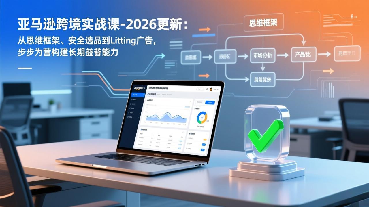 亚马逊跨境实战课-2026更新：从思维框架、安全选品到Listing广告，步步为营构建长期盈利能力