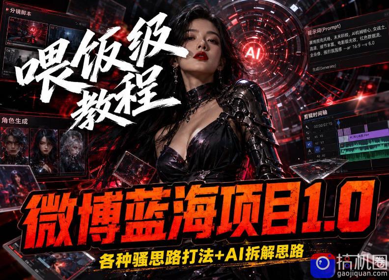 微博蓝海项目1.0_各种Sao操作整理 AI引流拆解，喂饭级教学