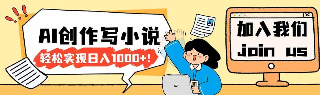 （17822期）26年最新风口项目AI工具创作写小说，轻松实现日入1000 