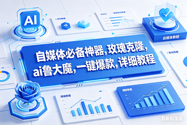 (17964期)玫瑰克隆工具,鲁大魔ai软件,自媒体的神器,一键爆款,50多个功能的详细教程。