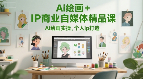Ai绘画 IP商业自媒体精品课,Ai绘画实操,个人ip打造