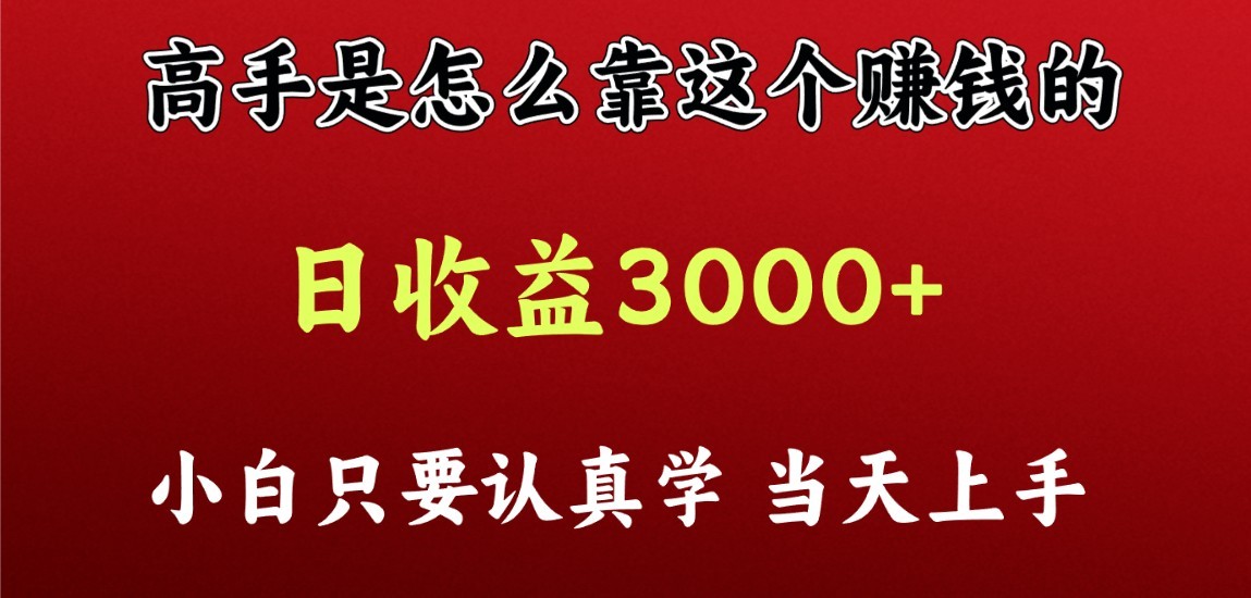 看高手是怎么赚钱的，一天收益至少3000 以上，小白当天上手