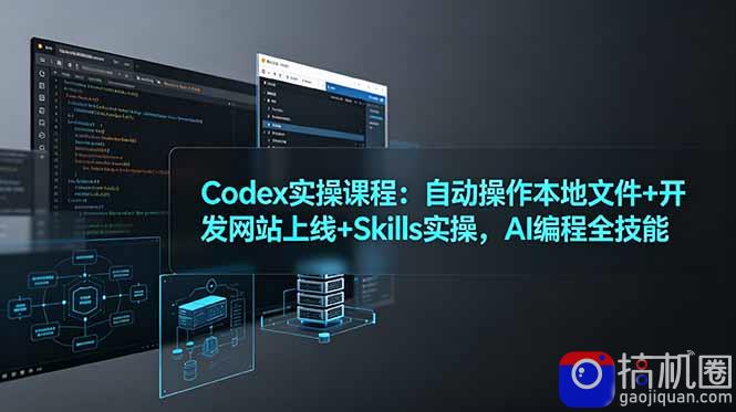 Codex实操课程：自动操作本地文件 开发网站上线 Skills实操，AI编程全技能