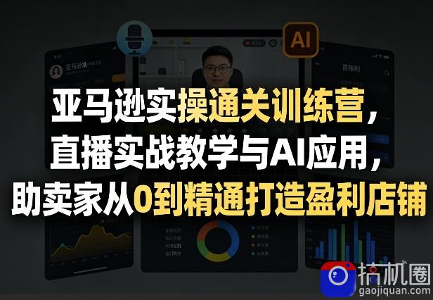 亚马逊实操通关训练营，直播实战教学与AI应用，助卖家从0到精通打造盈利店铺(更新6月18日)